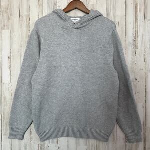 Goodfellow Co Sweater Hoodie Medium Gray Cotton Blend Oversized Skater Lounge